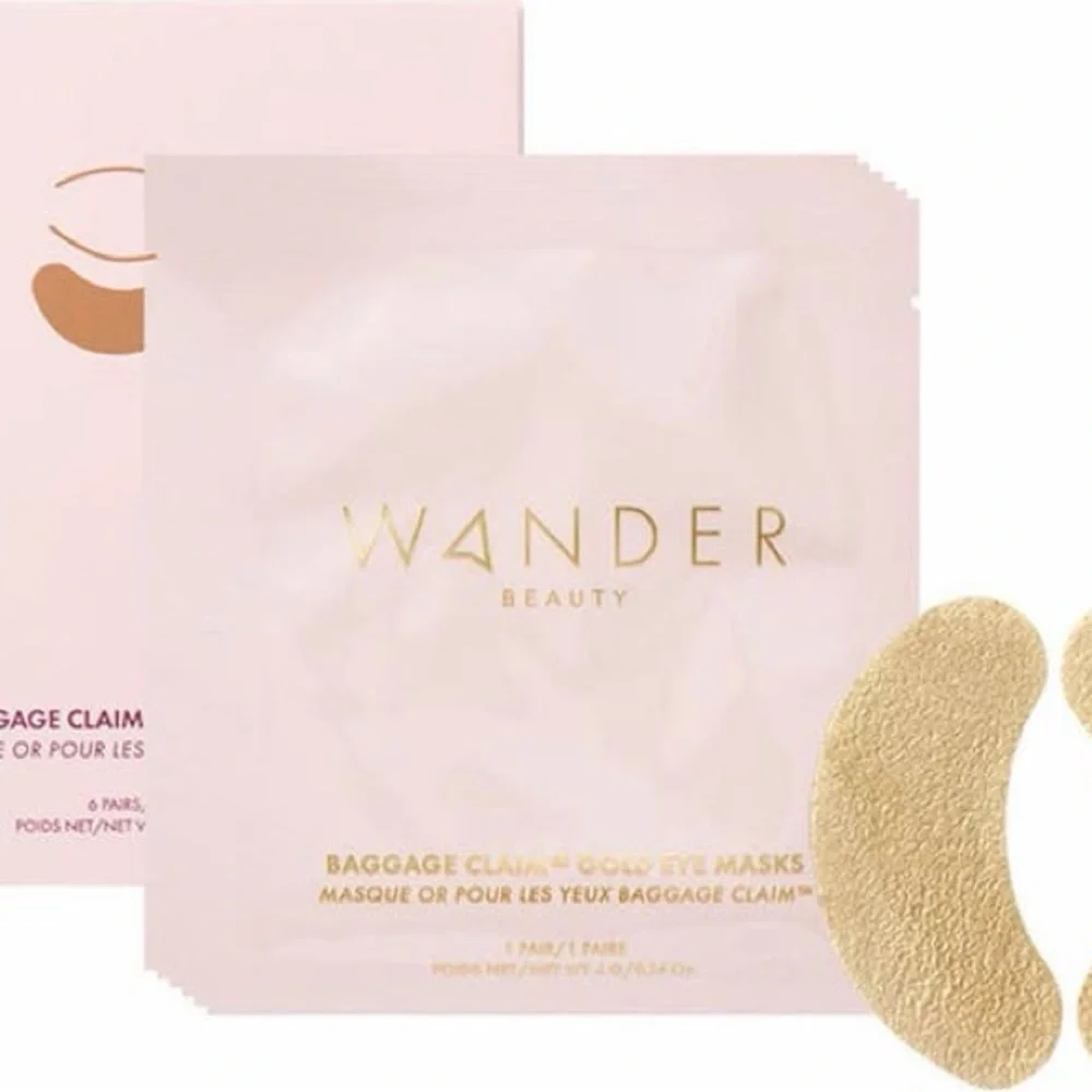 ✨ WANDER BEAUTY Baggage Claim™ Gold Eye Masks ✨